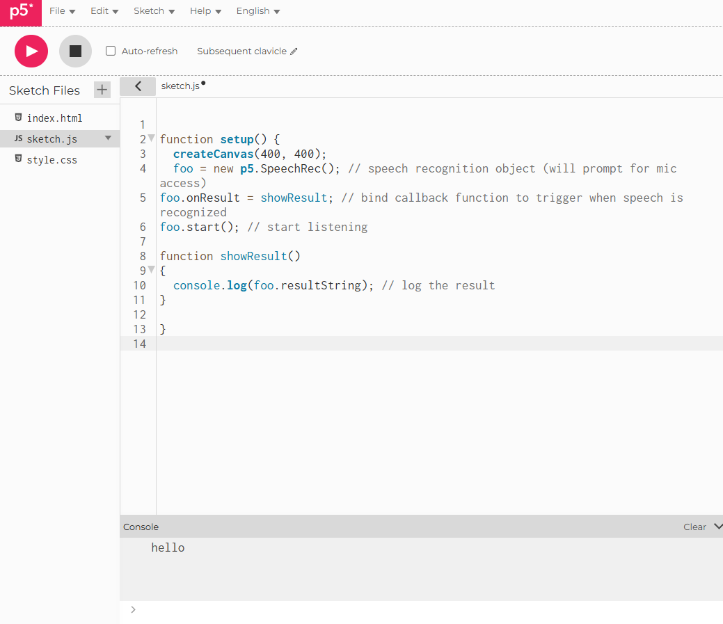 This is my experimentation on speech to text.