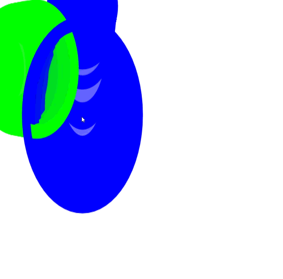 I tried out different ways to make the circles behave differently, including changing their starting position, how much changes when the mouse move, color, the latency of the circles.