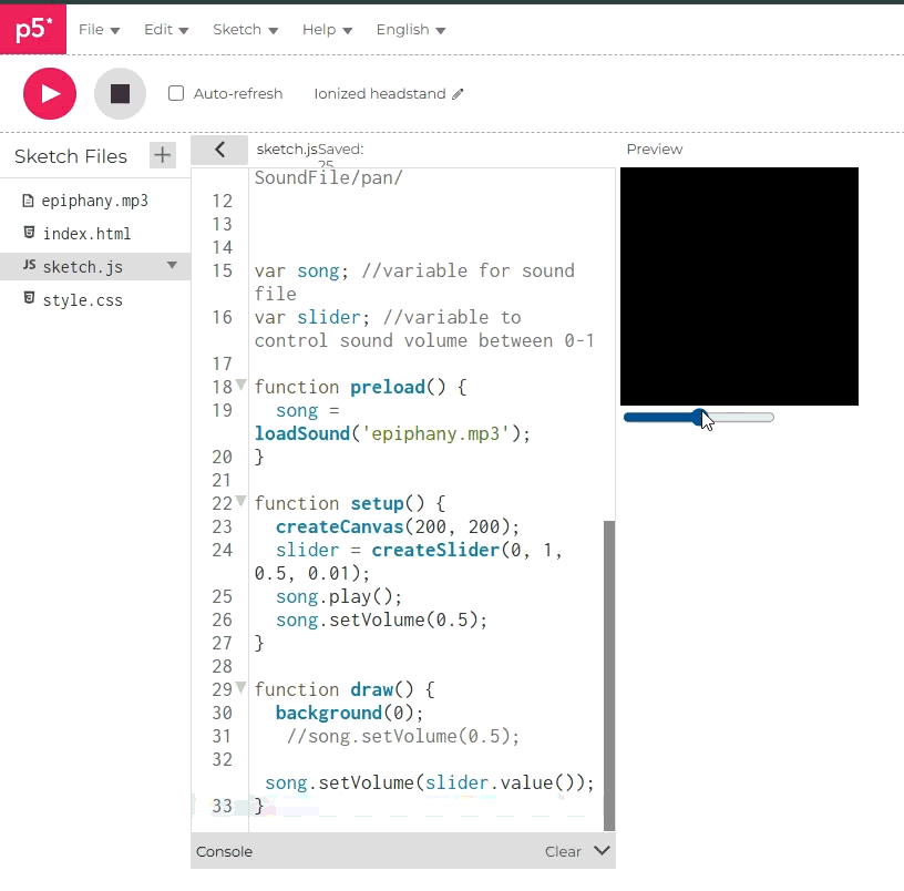 I experiment with preload, sound rate, and callback functions.