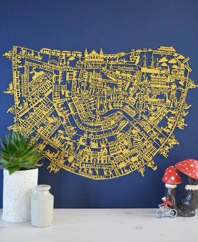 Laser cutting: laser cutting map Copenhagen by Julie Marabelle