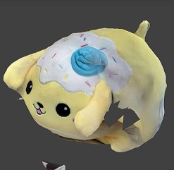 3D scanned plushie, the scan is detailed, and it has some holes