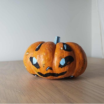 Real life colored pumpkin