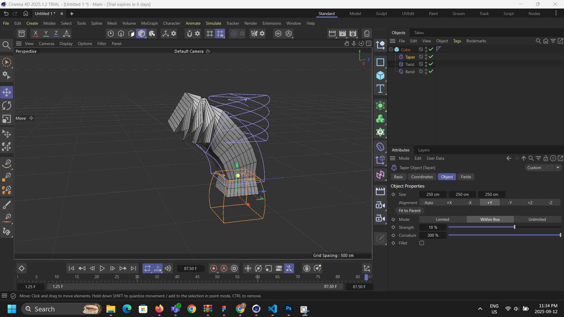 Practice different physical modifications on objects